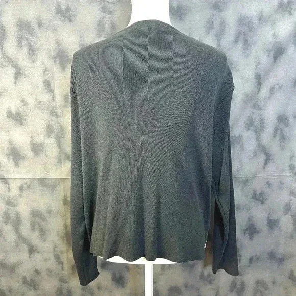 Vintage Norton McNaughton Black and White Houndstooth Zip Up Sweater Size XL - Picture 3 of 6